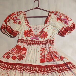 Farm Rio Floral Squire Neck Maxi Dress